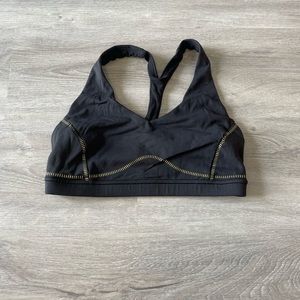Lululemon gold foil edition racer back sports bra
